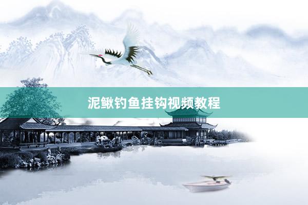 泥鳅钓鱼挂钩视频教程
